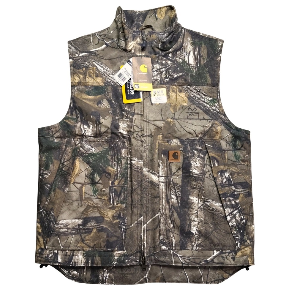 Carhartt Vest Thinsulate Lined Mens Large Camo RealTree Quick Duck NWT